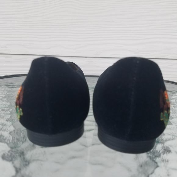 Vintage|Karen Scott Holiday Embroidered Velvet Flats, Sz 7 M - Picture 4 of 14